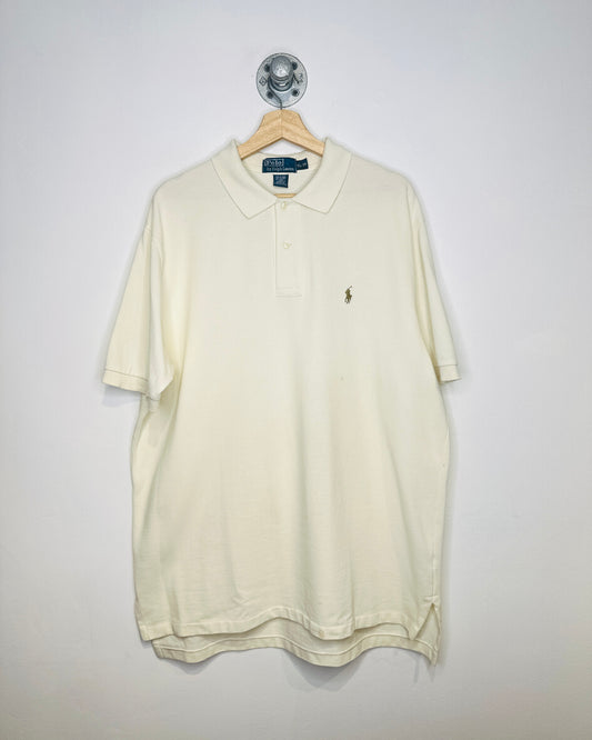 Ralph Lauren Two Button Cream Polo Shirt