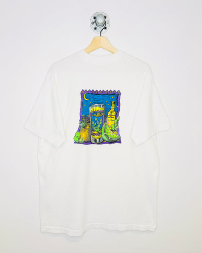 Vintage 1990s Jose Cuervo Graphic White Tee Shirt