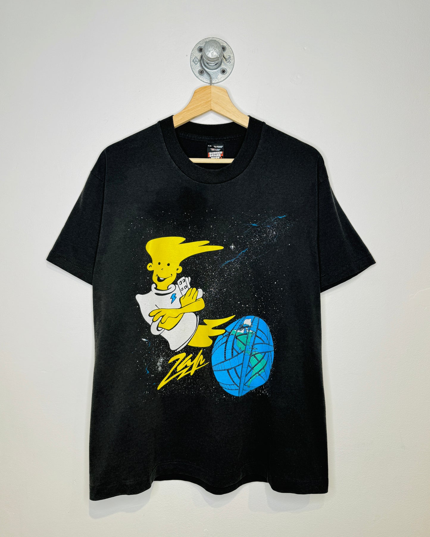Vintage 90s Zap Film Festival Black Tee Shirt
