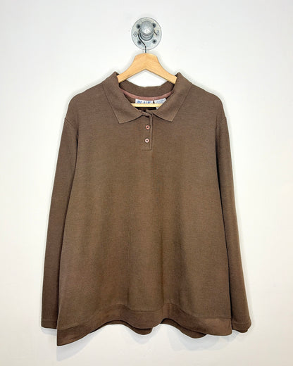 Vintage 2000s Blair Brown Long Sleeve Polo Shirt