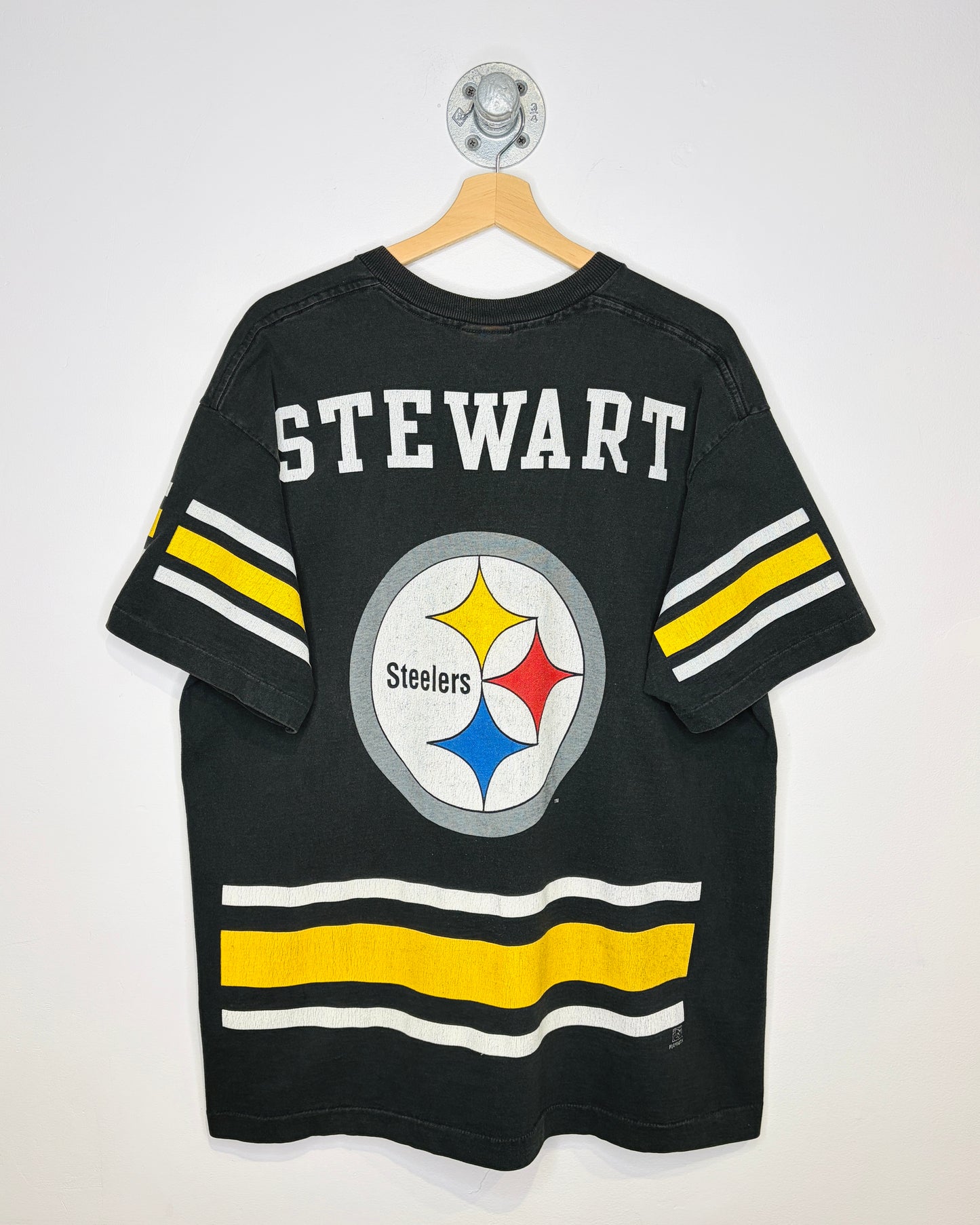 Vintage 90s Pro Player Pittsburgh Steelers Black Tee Shirt