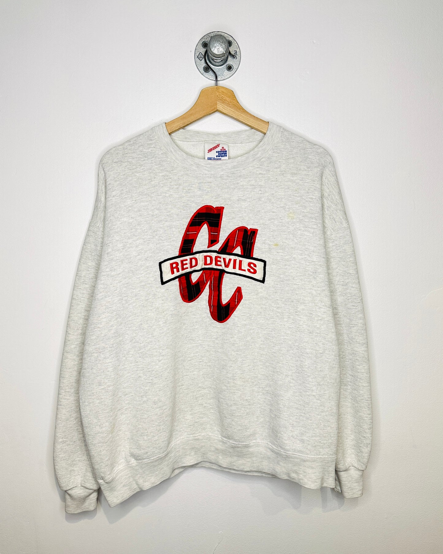 Vintage 90s CC Red Devils Grey Crewneck Sweatshirt