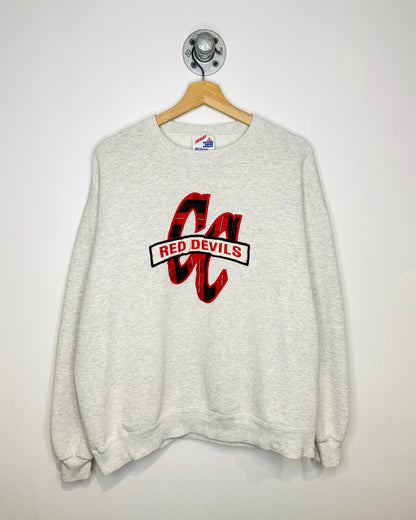 Vintage 90s CC Red Devils Grey Crewneck Sweatshirt