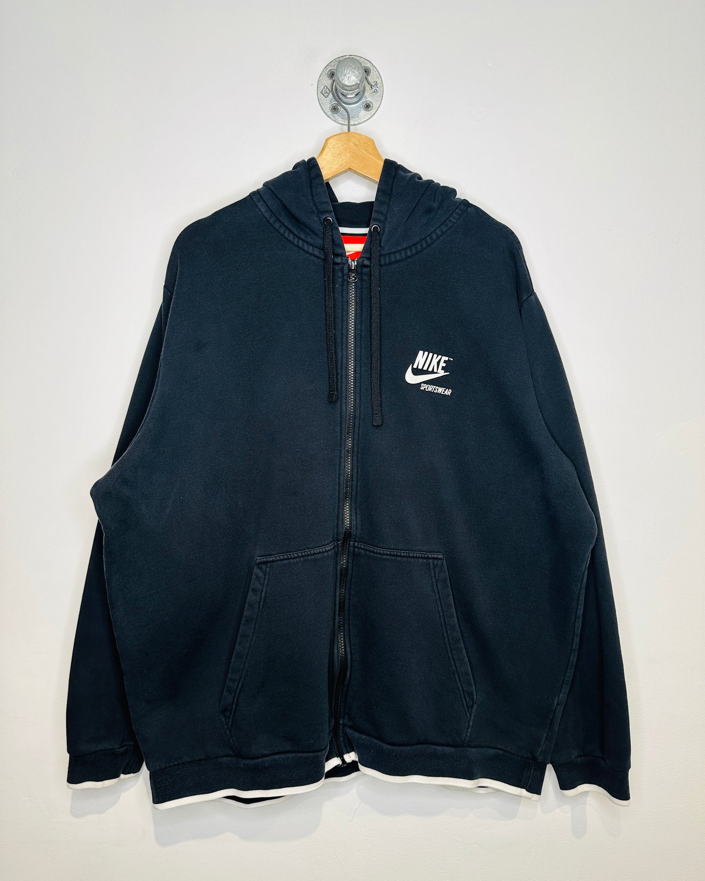 Nike Sportswear Faded Black Zip Up Hoodie