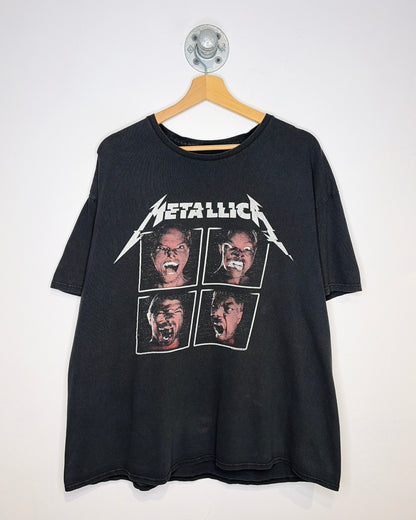 Metallica World Wired Tour Faded Black Tee Shirt