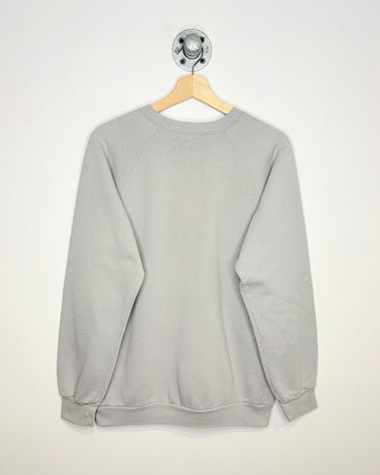 Vintage 80s Calgary Stampede Lager Concrete Grey Raglan Crewneck Sweatshirt