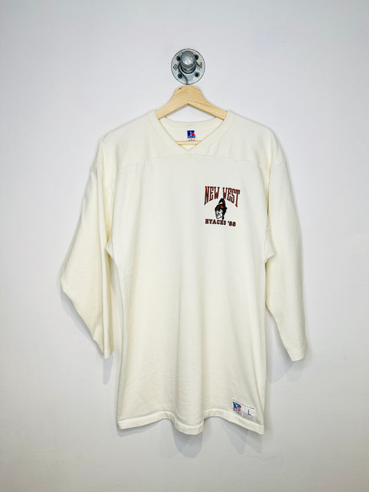 Vintage 1988 New West Hyacks Secondary School Class V Neck Sweatshirt