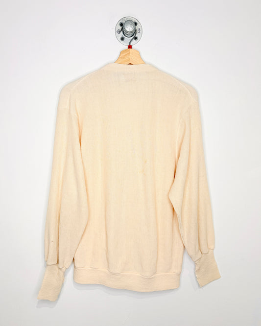 Vintage 1970s The Fox Collection Beige Acrylic Cardigan
