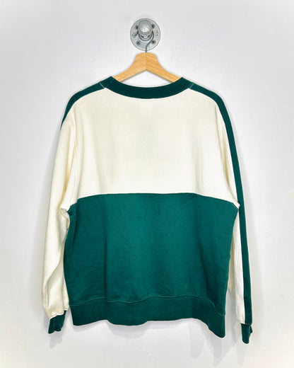 2000s Disney Tigger Two Tone Green & White Crewneck Sweatshirt
