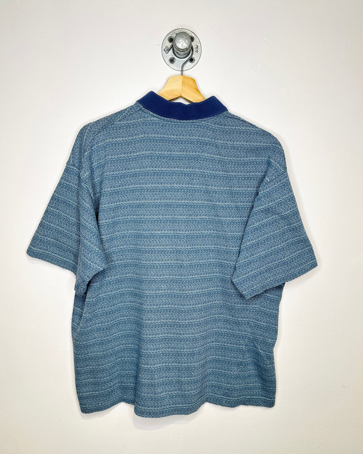 Vintage 90s St. John’s Bay Light Blue Pocket Polo Shirt