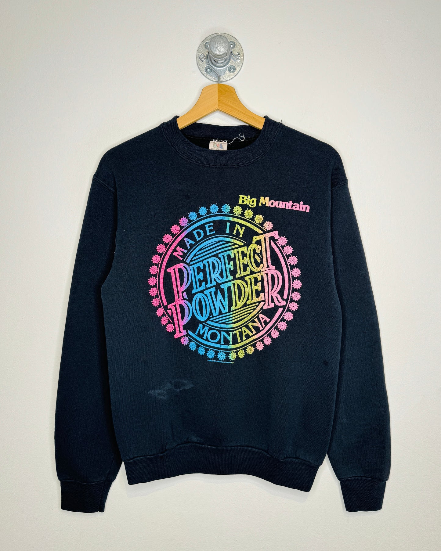 Vintage 1989 Big Mountain Montana Black Crewneck Sweatshirt