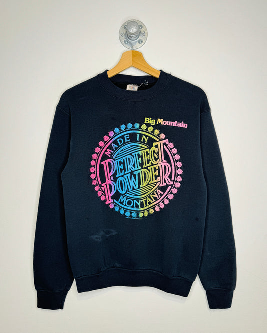 Vintage 1989 Big Mountain Montana Black Crewneck Sweatshirt