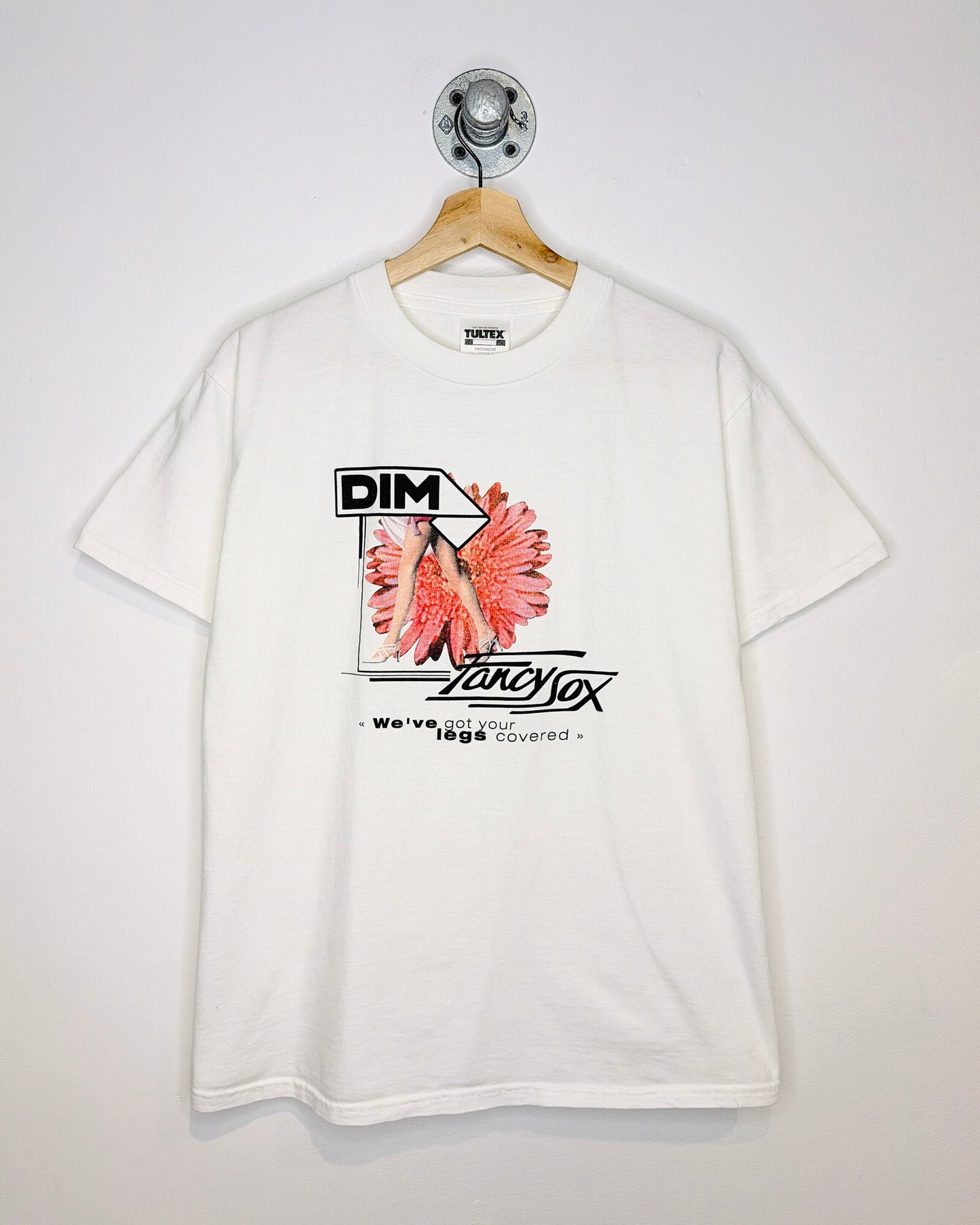 Vintage 90s Dim Fancy Sox White Tee Shirt