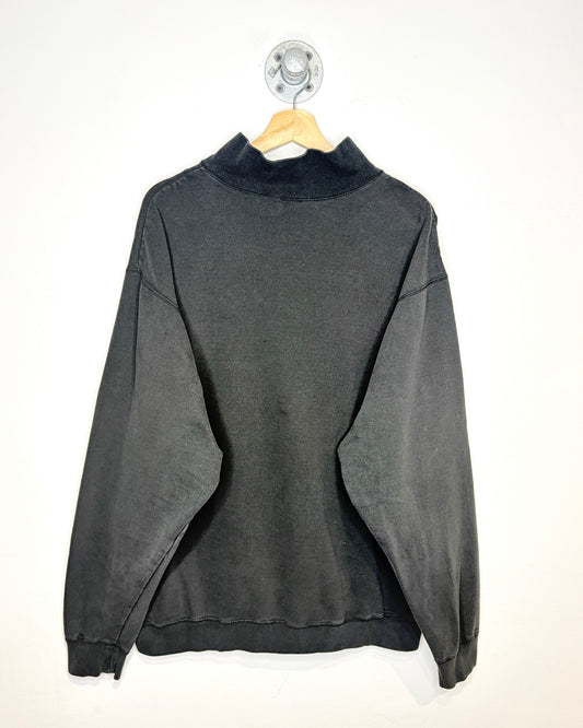 Vintage 1990s Frankenstein Black 1/4 Zip Sweatshirt