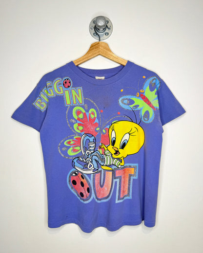 Vintage 1997 Tweety “Buggin Out” Purple Tee Shirt