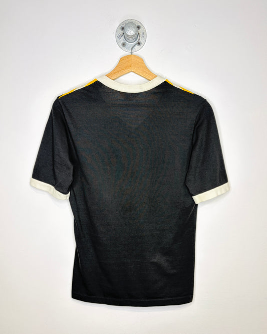 Vintage 70s Blank Black & Yellow V-Neck Ringer Shirt