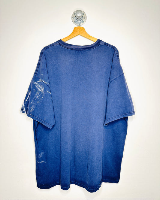 Vintage 90s Adidas Faded Navy Painters Tee Shirt