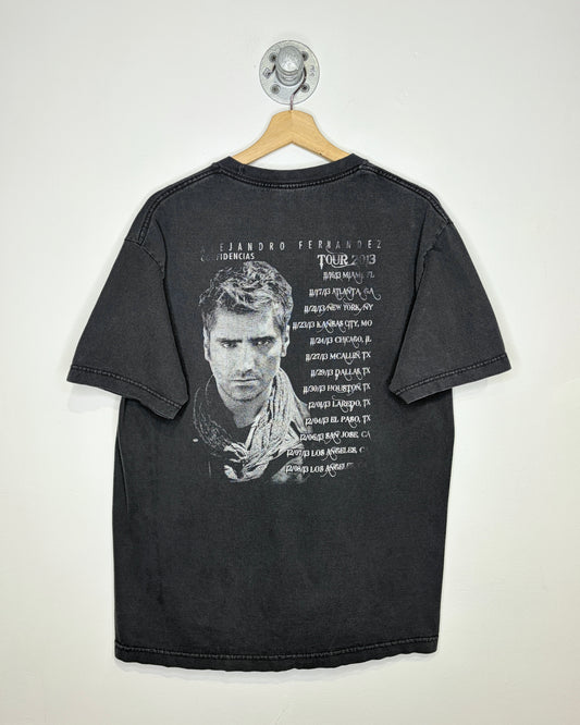 Alejandro Fernandez Confidencias Faded Black Tee Shirt