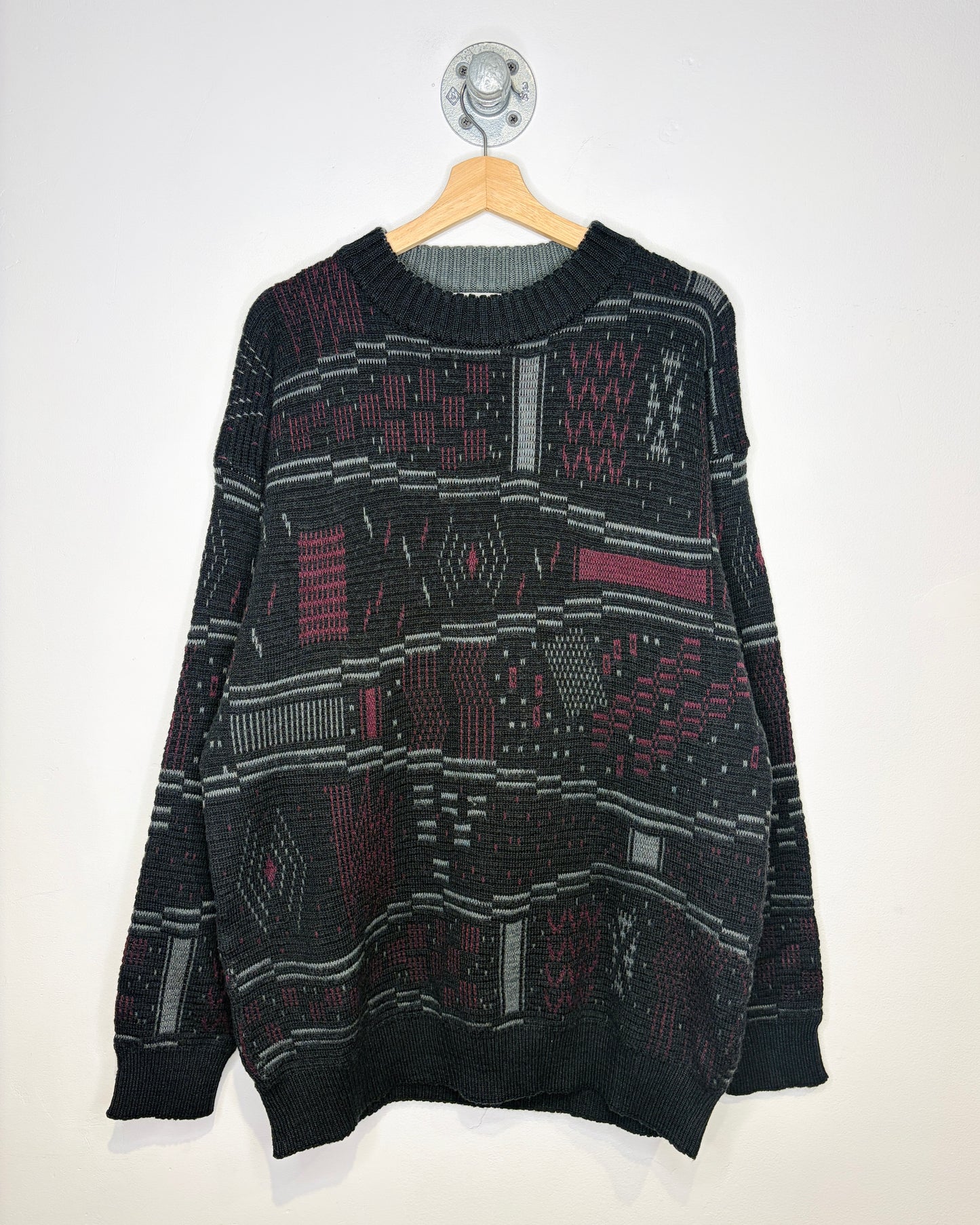 Vintage 90s Brian MacNeil Black 3D Sweater