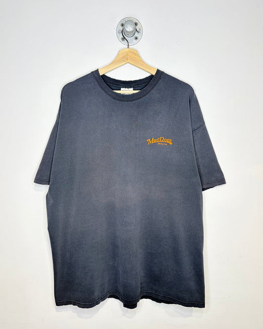 Vintage Mad Dogs British Pub Faded & Distressed Black Tee Shirt