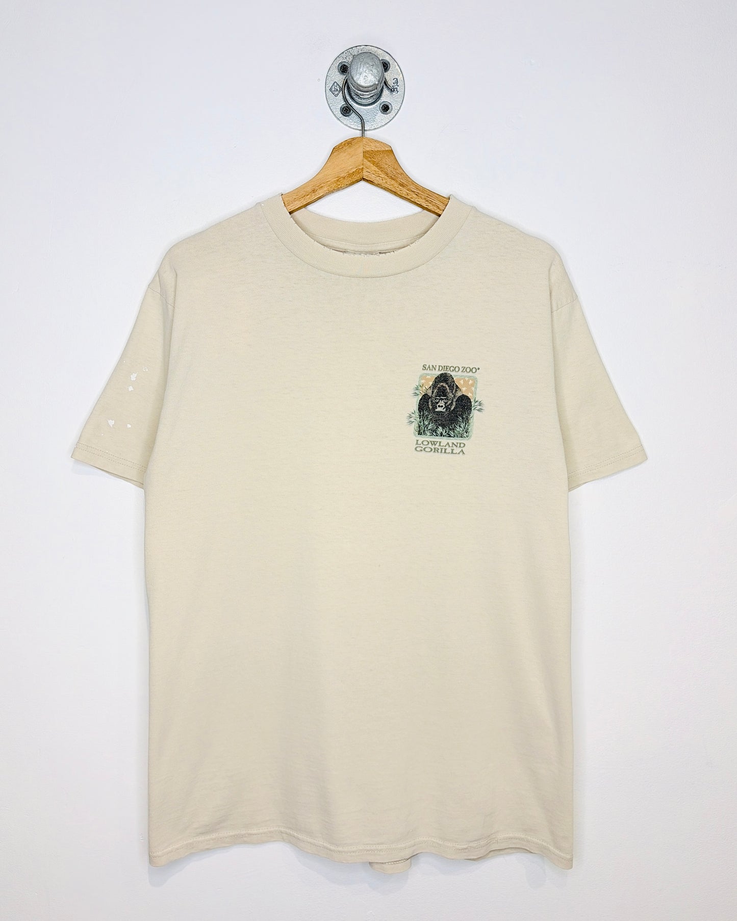 Vintage 90s San Diego Zoo Lowland Gorilla Tan Tee Shirt