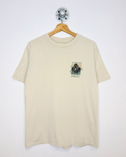 Vintage 90s San Diego Zoo Lowland Gorilla Tan Tee Shirt