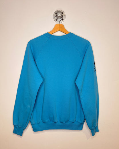 Vintage 80s Ski Fernie Snow Valley Light Blue Crewneck Sweatshirt