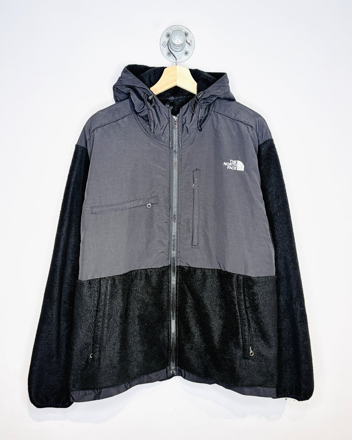 2000s The North Face Black Hooded Fleece
