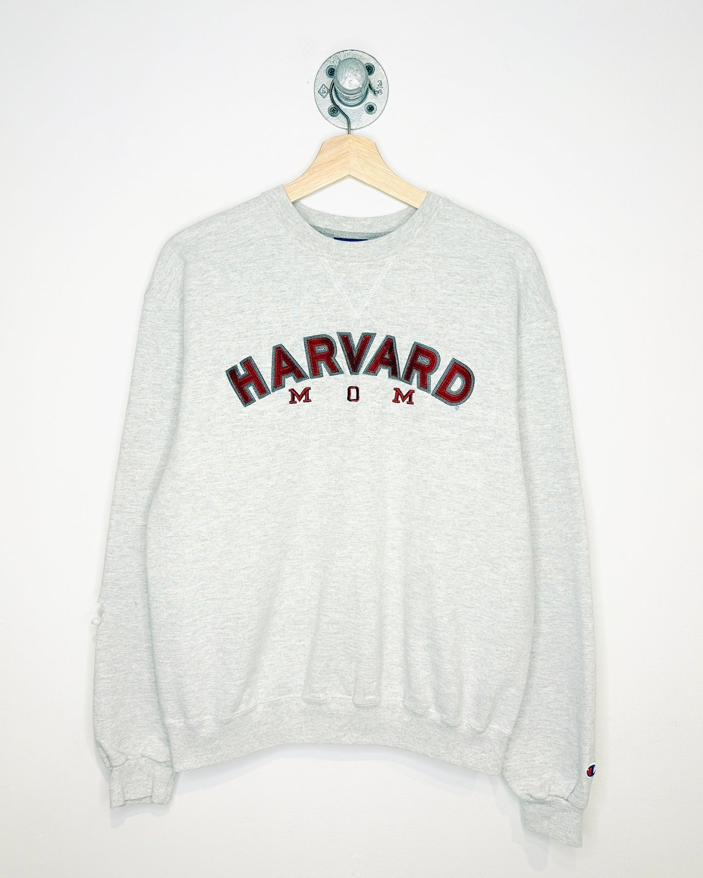 Vintage 2000s Harvard Mom Grey Crewneck Sweatshirt