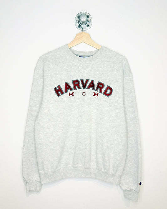 Vintage 2000s Harvard Mom Grey Crewneck Sweatshirt