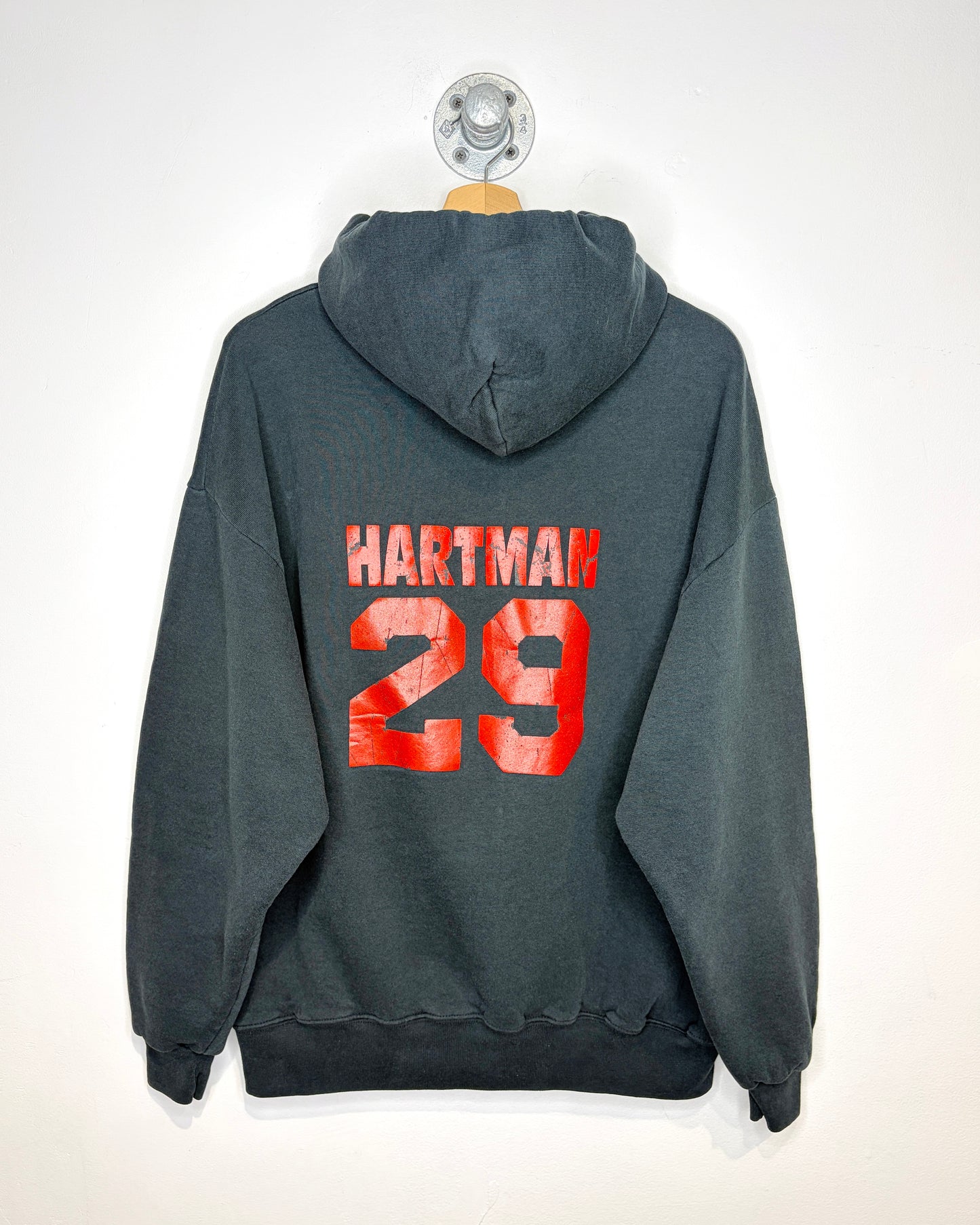 Vintage 1999 Jerzees Black Baseball Hoodie