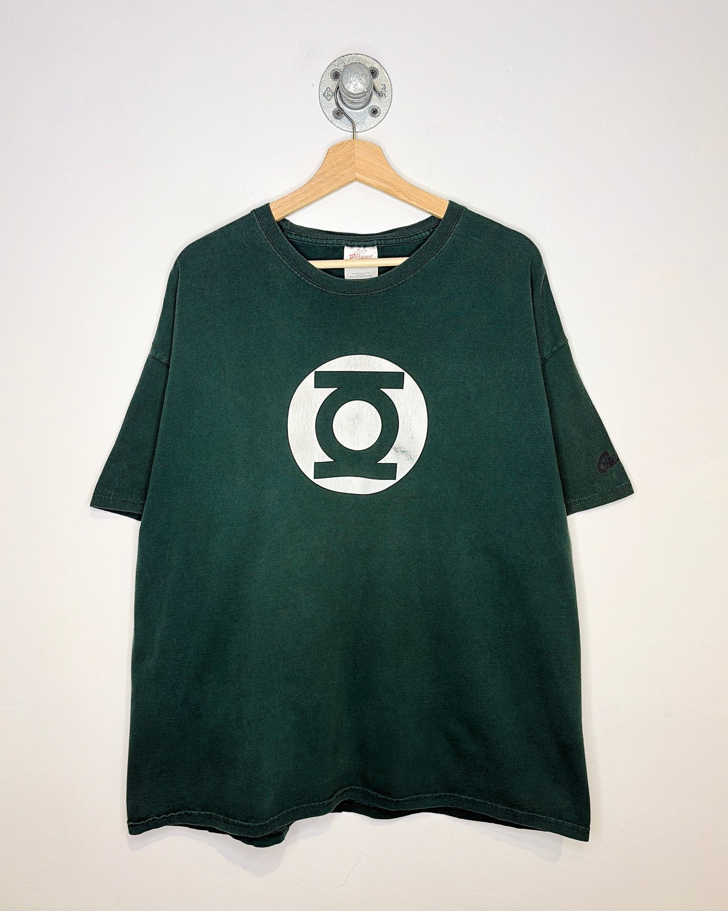 2000s Green Lantern Faded Green Tee Shirt