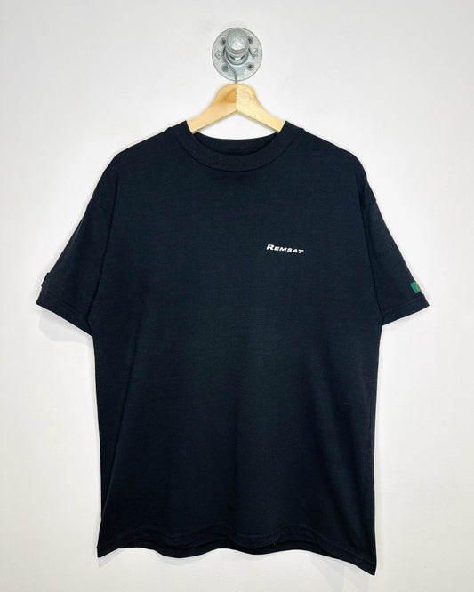 Vintage Remsat Mini Logo Black Tee Shirt