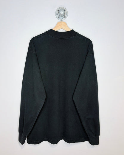 Vintage 1997 Labatt Brier Calgary Black Mock Neck Longsleeve Shirt