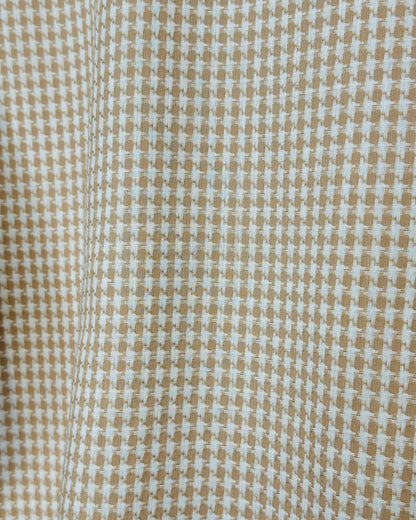 Vintage 1970s Houndstooth Earth Tone Button Up Shirt