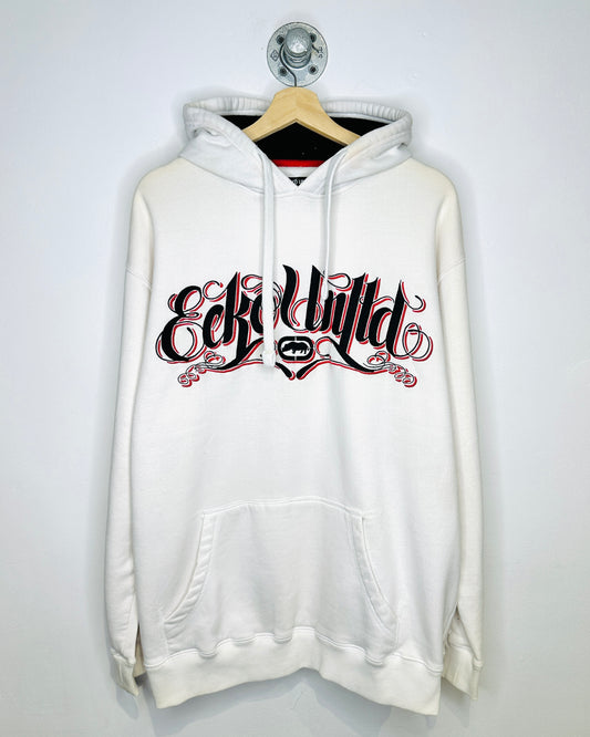 Y2K Ecko Unltd Embroidered White Hoodie