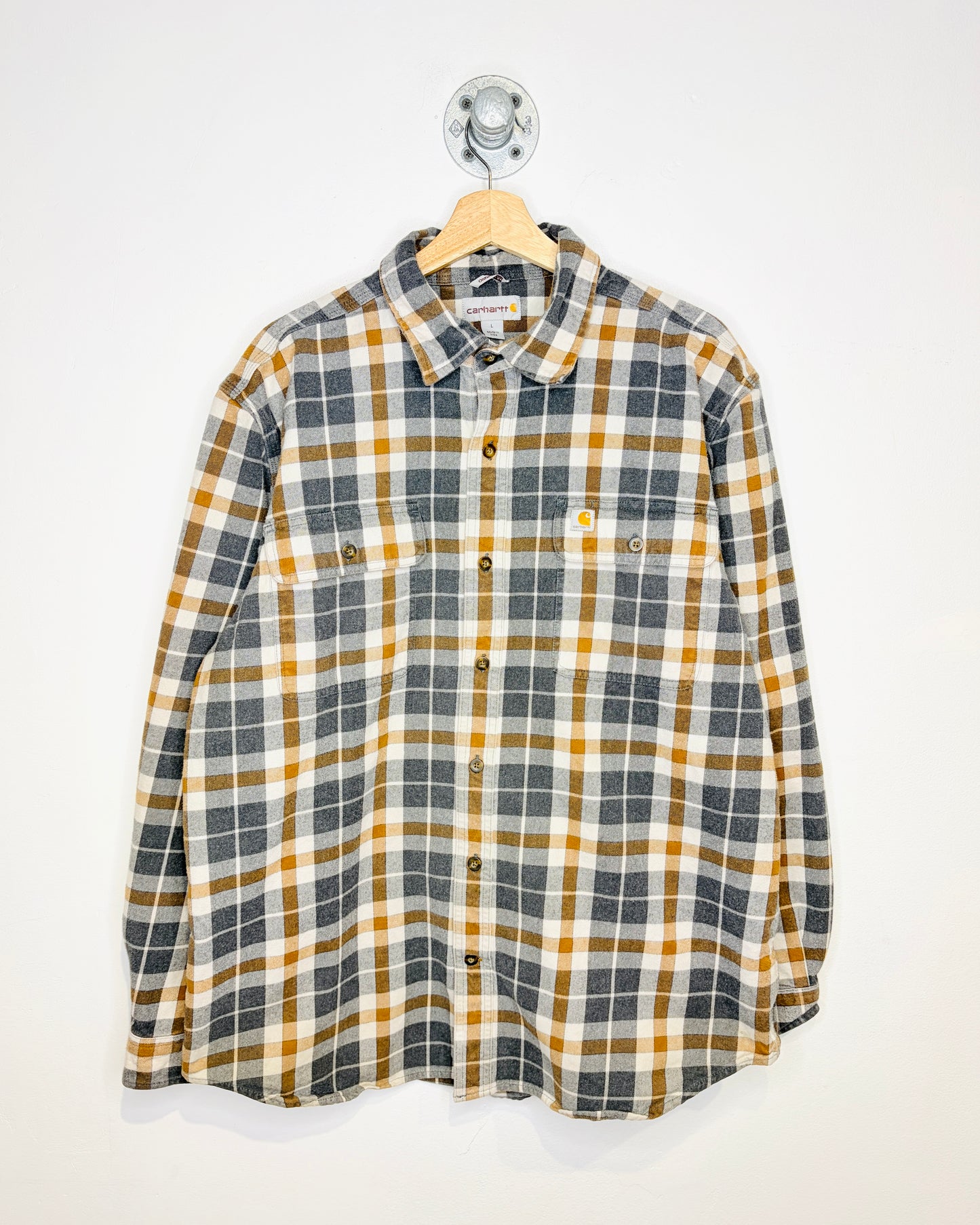 2000s Carhartt Earth Tone Plaid Flannel