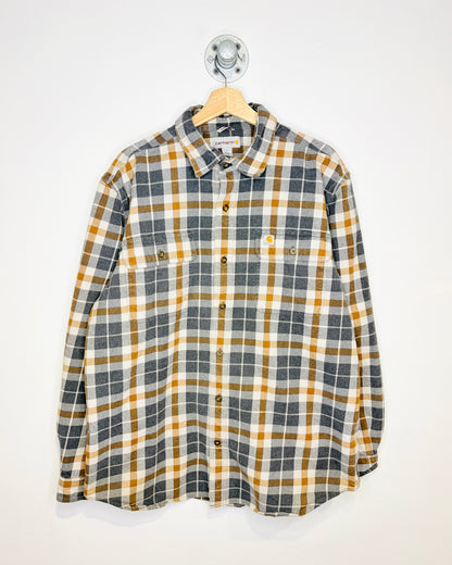 2000s Carhartt Earth Tone Plaid Flannel