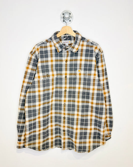 2000s Carhartt Earth Tone Plaid Flannel