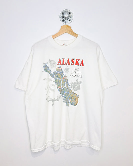 2000s Alaska The Inside Passage White Tee Shirt