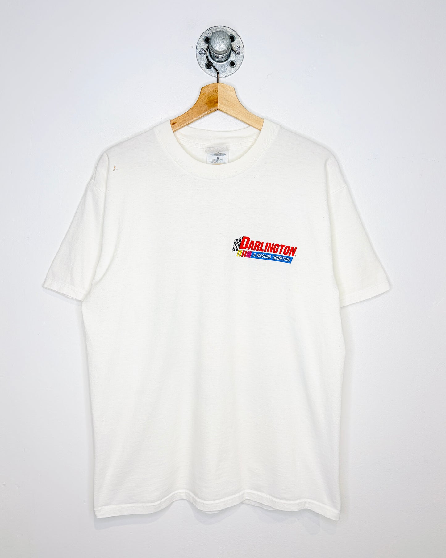 Vintage 1998 Darlington NASCAR Tradition White Tee Shirt