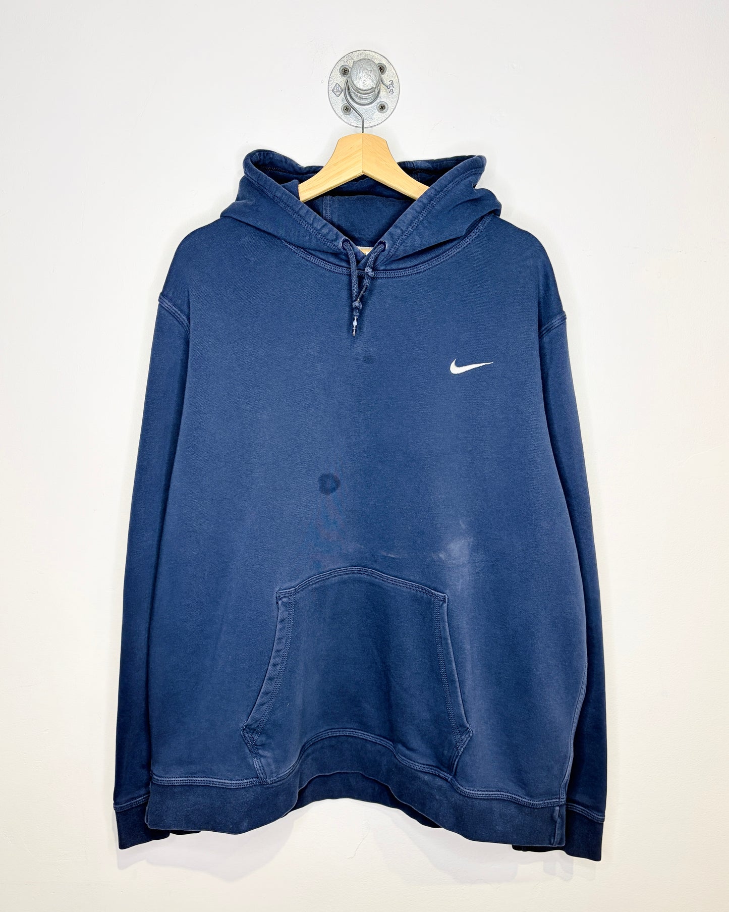 Nike Swoosh Faded Navy Blue Hoodie