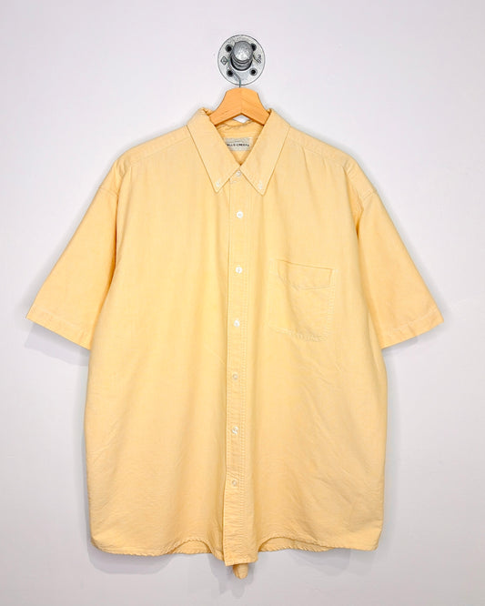 Vintage Falls Creek Pale Yellow Short Sleeve Button Up