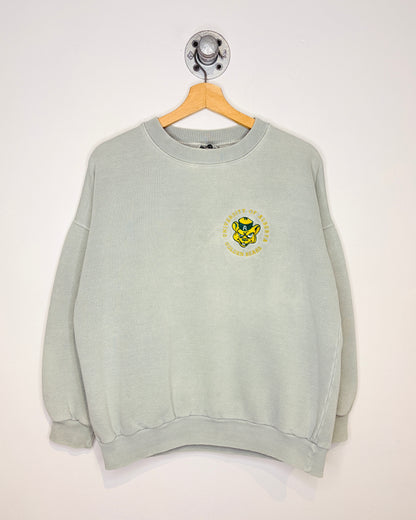 Vintage 90s University Of Alberta Golden Bears Faded Grey Crewneck Sweatshirt