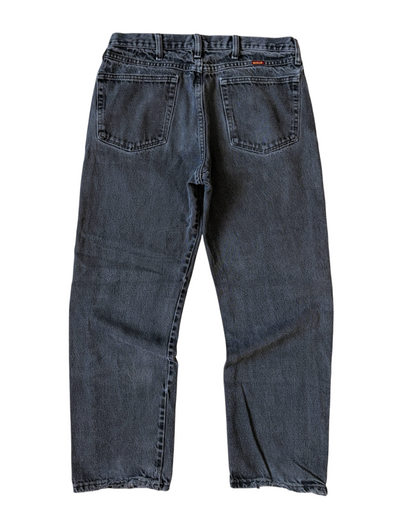 Vintage Rustler Faded Black Straight Leg Jeans