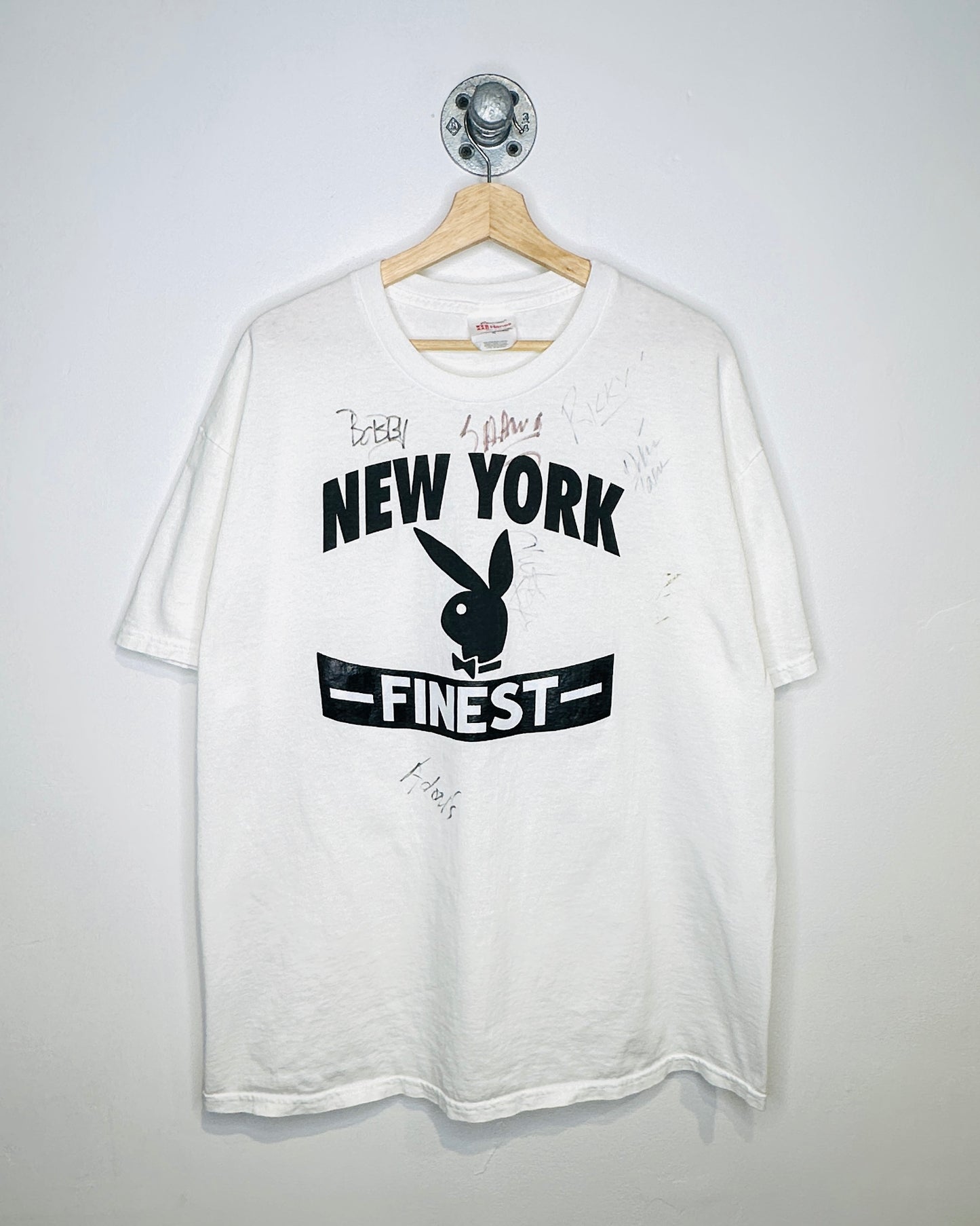 Vintage 2000s New Yorks Finest White Tee Shirt