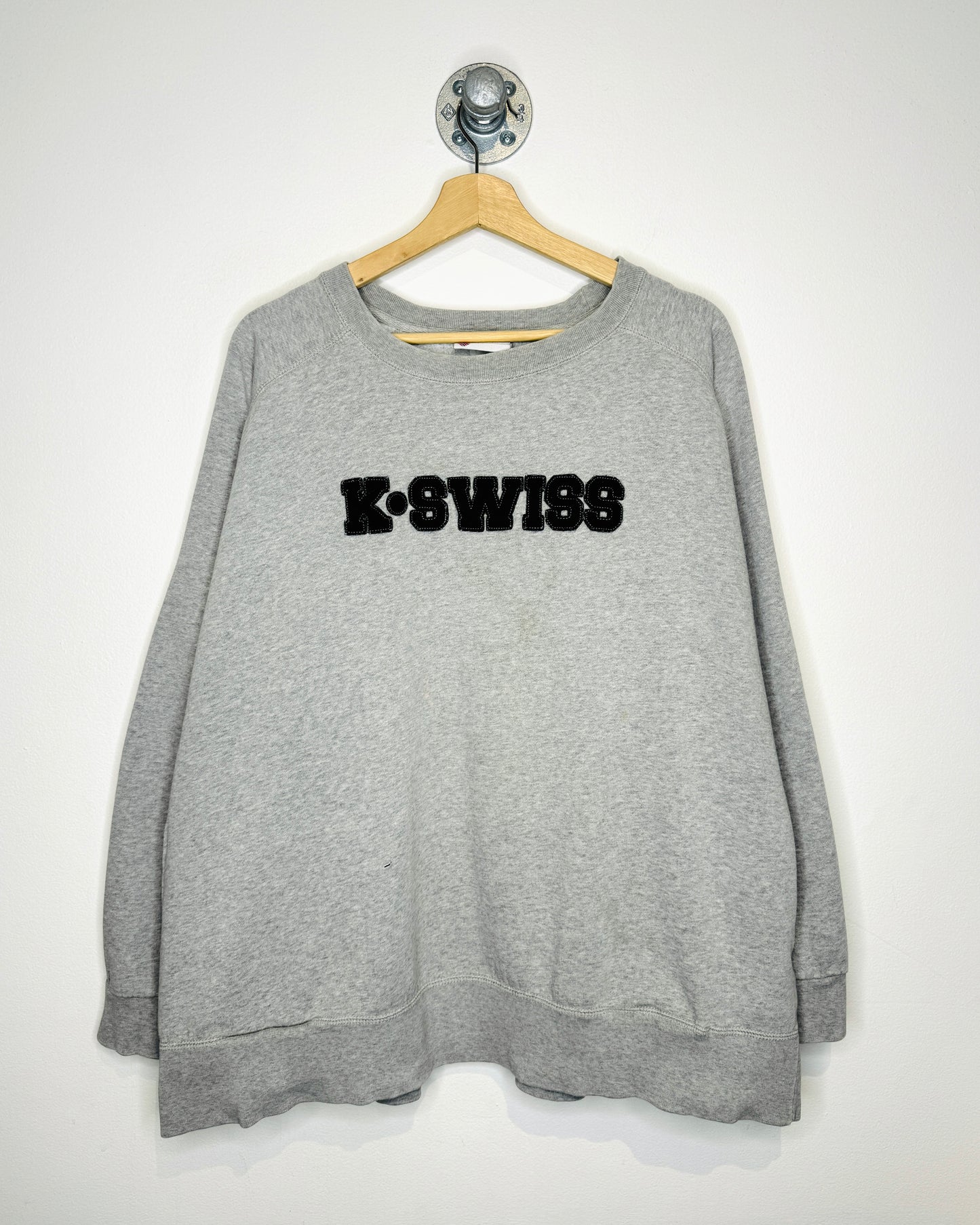 Vintage Y2K K-Swiss Grey Crewneck Sweatshirt