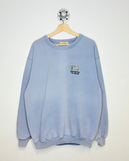 Vintage 90s Pavarotti Edmonton Coliseum Faded Blue Crewneck Sweatshirt