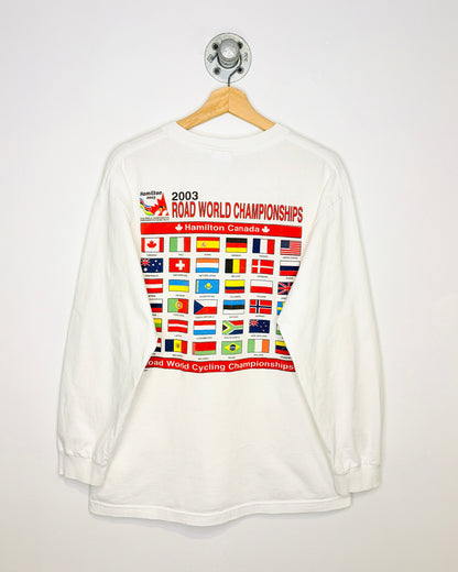 Vintage 2003 Hamilton World Road Cycling Championships White Longsleeve Shirt