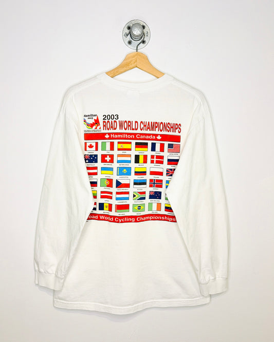 Vintage 2003 Hamilton World Road Cycling Championships White Longsleeve Shirt
